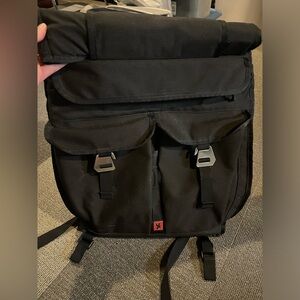 Chrome Industries Ivan Black Waterproof Roll Top Backpack